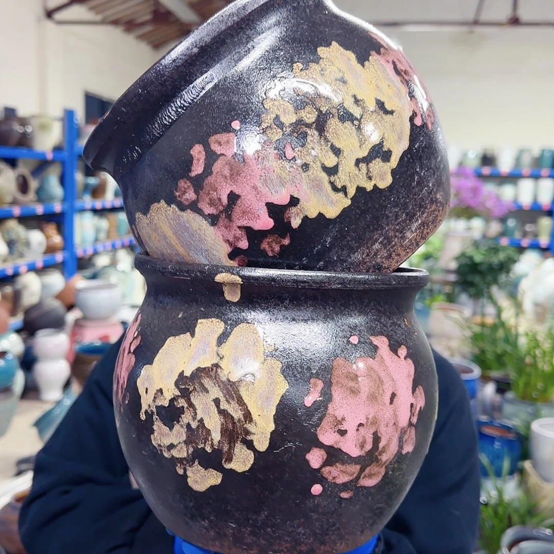 紫砂花盆高17口18