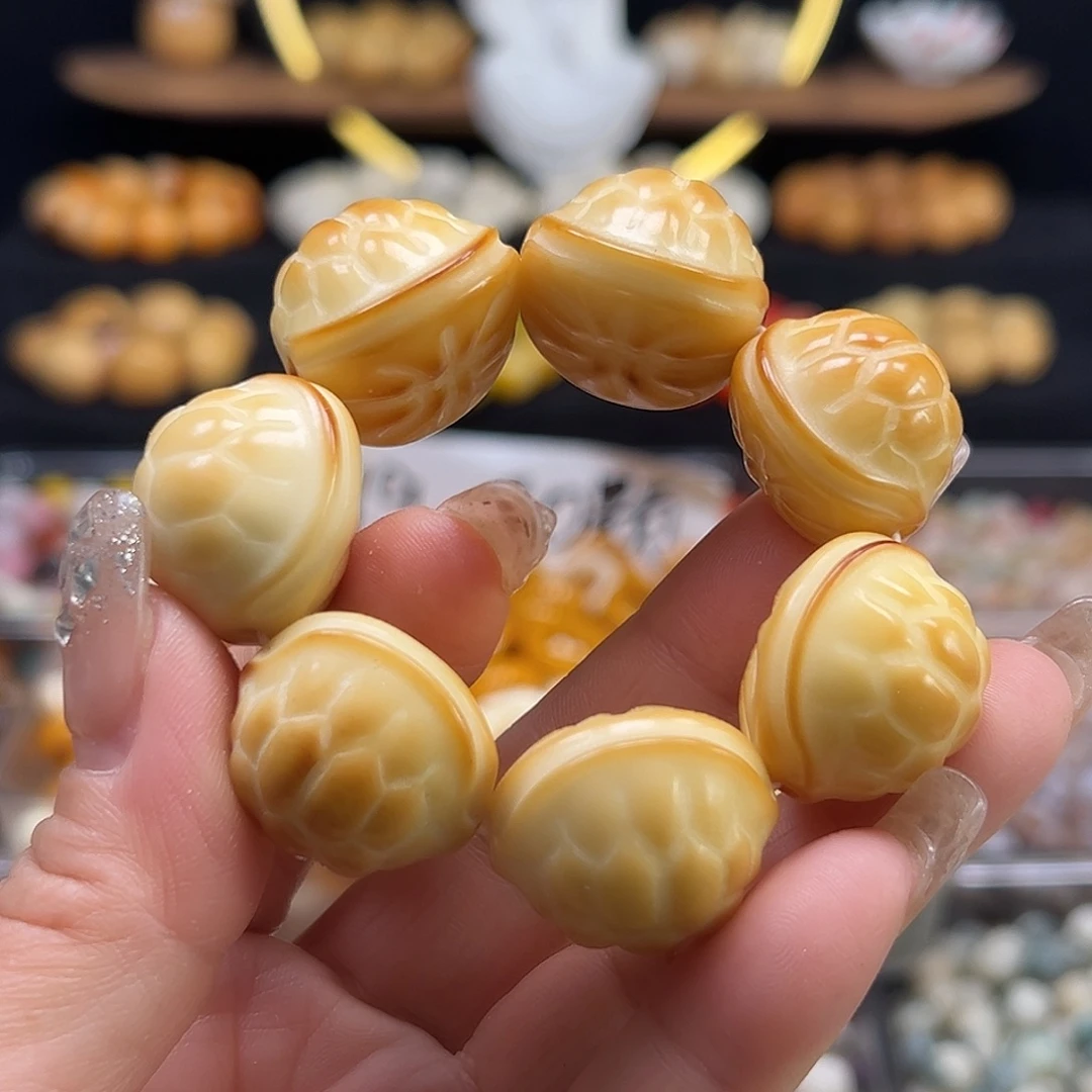 菩提根/象牙果手串微瑕卡25富甲一方手捻一个有裂