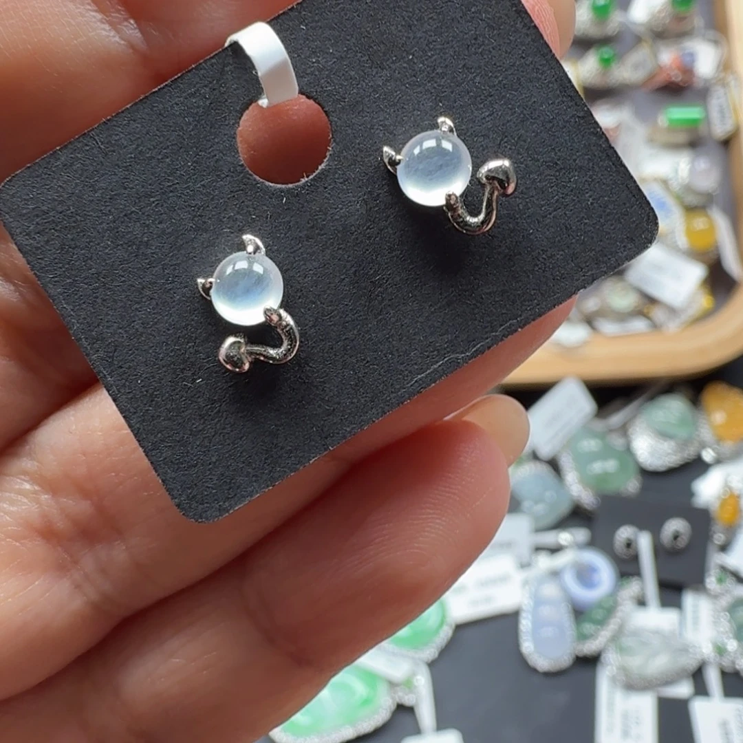 翡翠银S925镶嵌戒指67