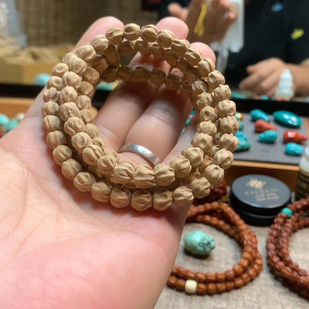 吊坠柏香籽/百香籽热振原桩微磨莲花龙脊多棱顺