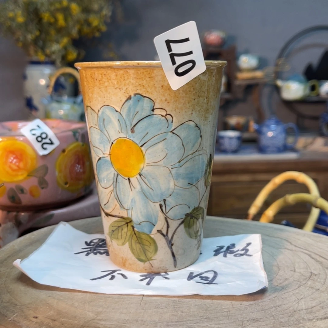 杯素浅陶瓷手工手绘