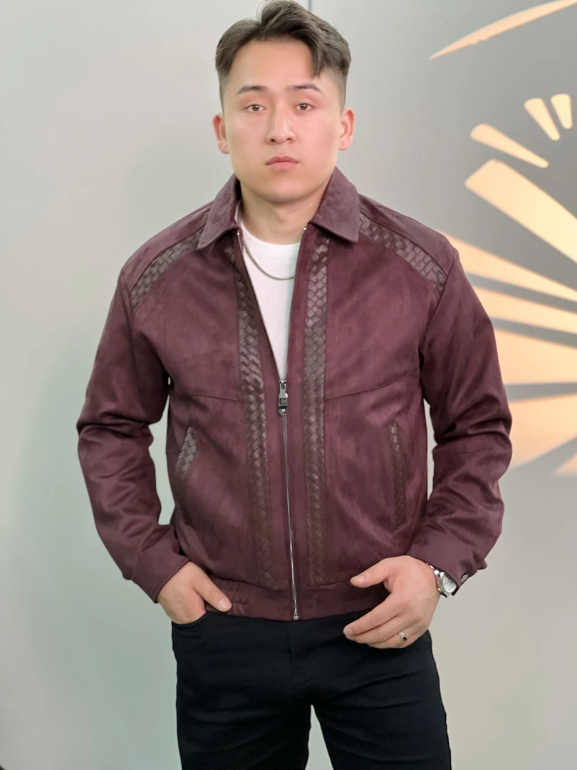拉链免烫翻领秋季男美式休闲夹克经典休闲牛仔男士209