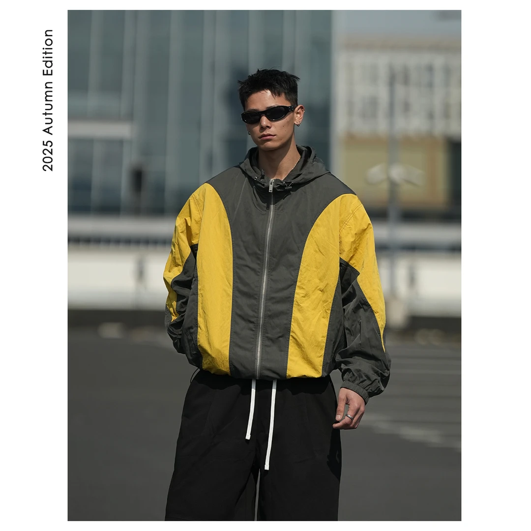 阿d服饰 春夏季 户外百搭防晒拼色设计 男士廓形冲锋衣防晒衣夹克