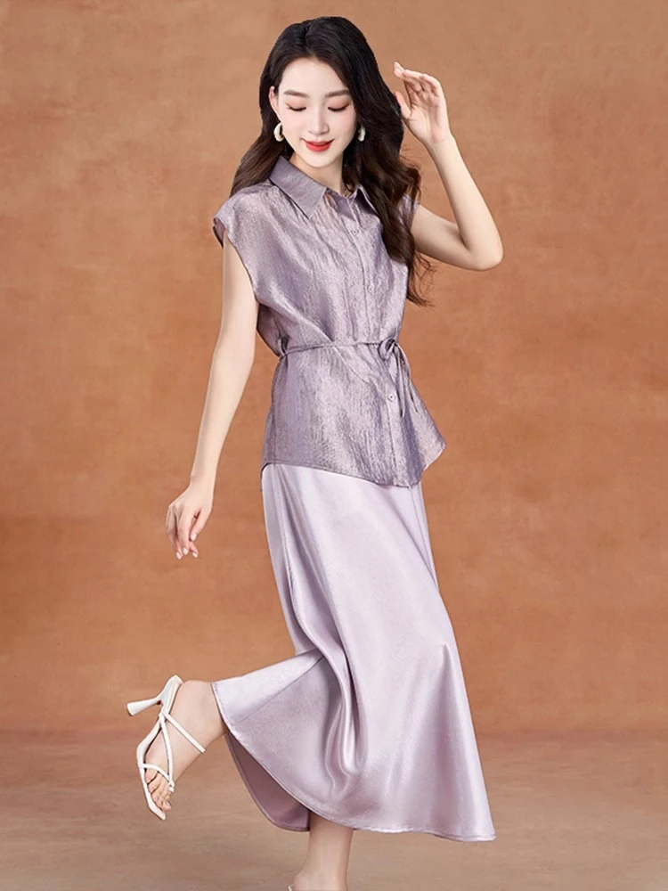 1088连衣裙女夏2025新款今年流行爆款高级感裙子两件套