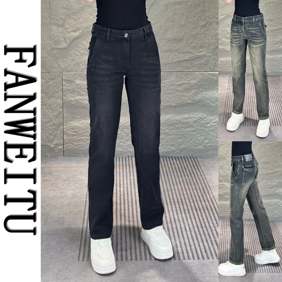 秋季新款男士莱赛尔天丝棉混纺牛仔裤时尚显瘦修身直筒牛仔裤3216