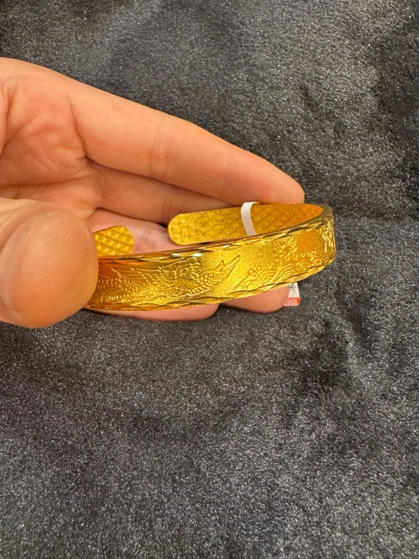 SZ132    扁龙凤对口手镯