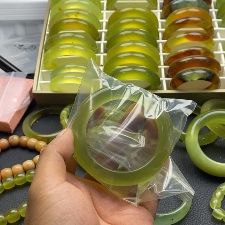 ****️蛇纹石玉合金手镯