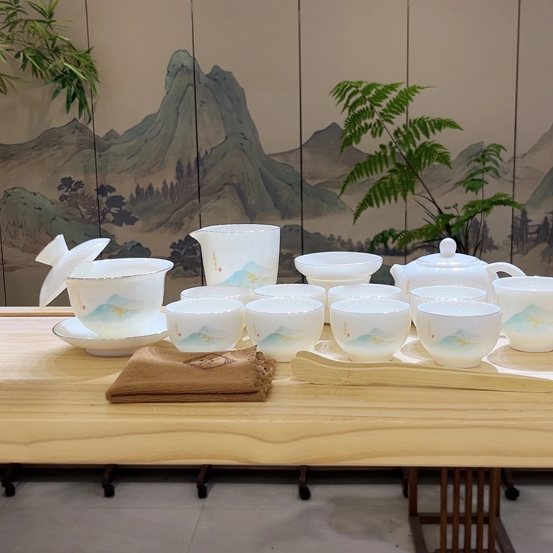 【都彩】日照金山羊脂玉瓷16头