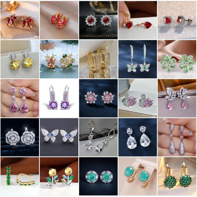 铜合金耳饰 设计师款时尚轻奢时尚饰品22号彩盘