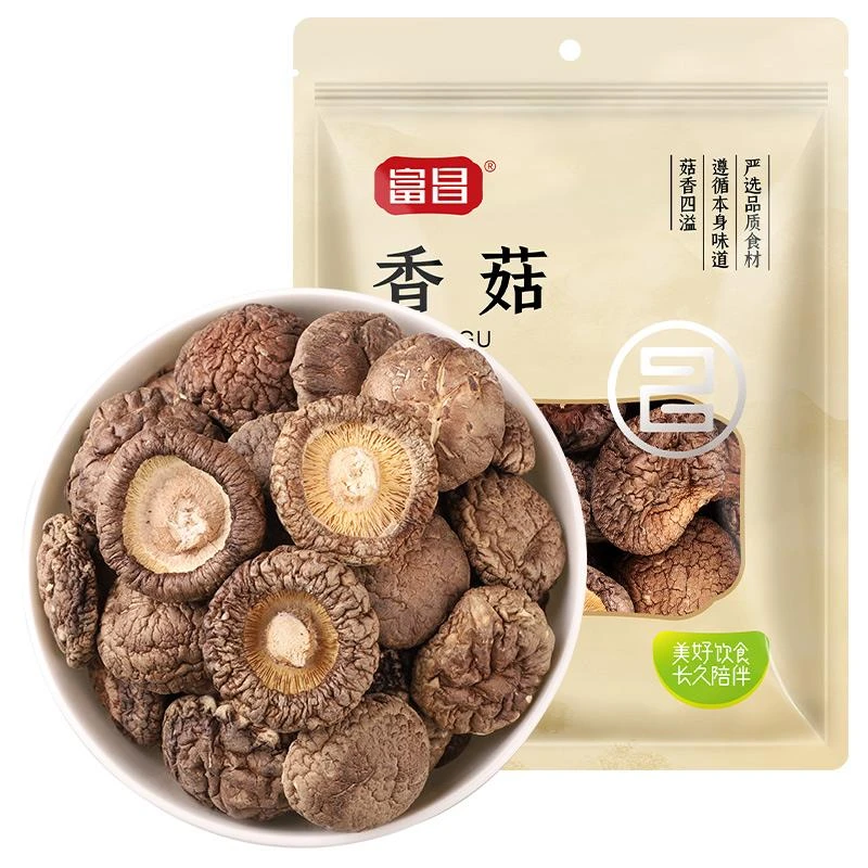 富昌小香菇干货208g蘑菇菌菇包家用剪脚干货山珍特产煲汤非特级