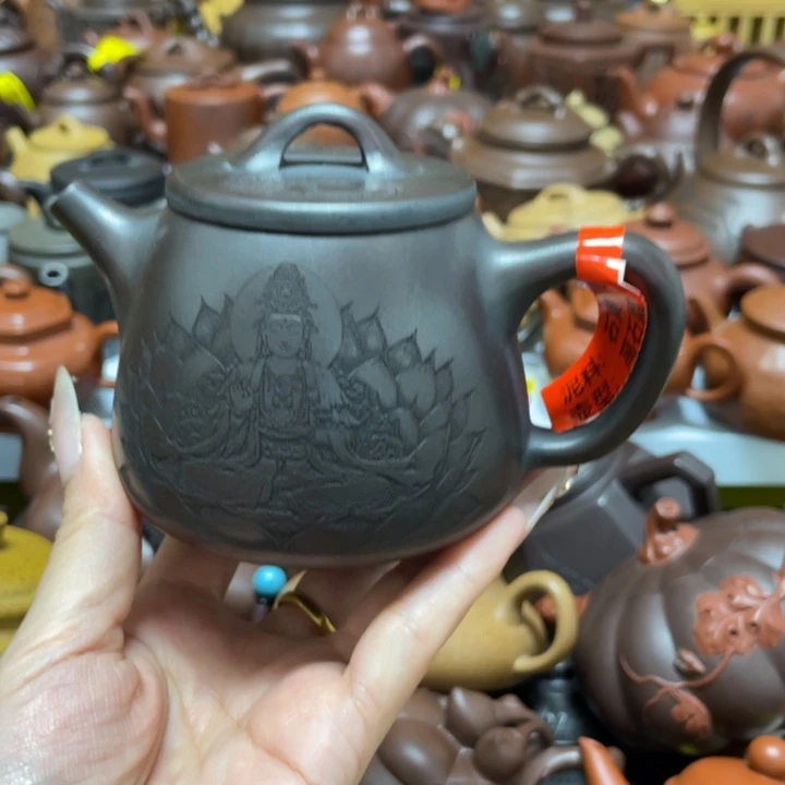 底槽青茶壶紫砂艺术作品