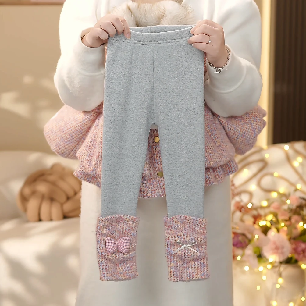 女童2025冬季新款洋气百搭加绒加厚打底裤YY1801