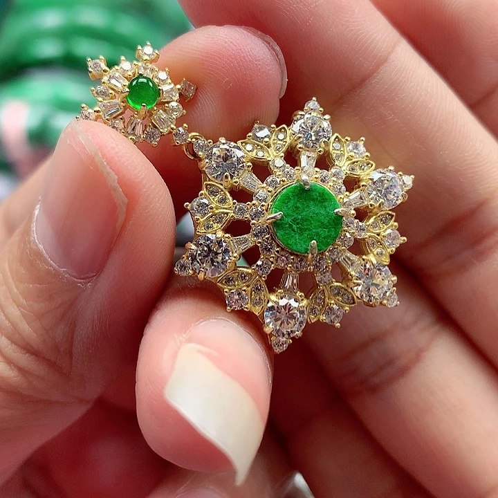 翡翠银S925镶嵌颈饰翡翠