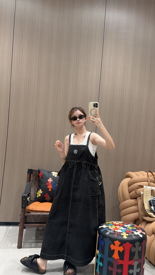 舟舟【小香山茶花长裙】显瘦时尚百搭复古减龄