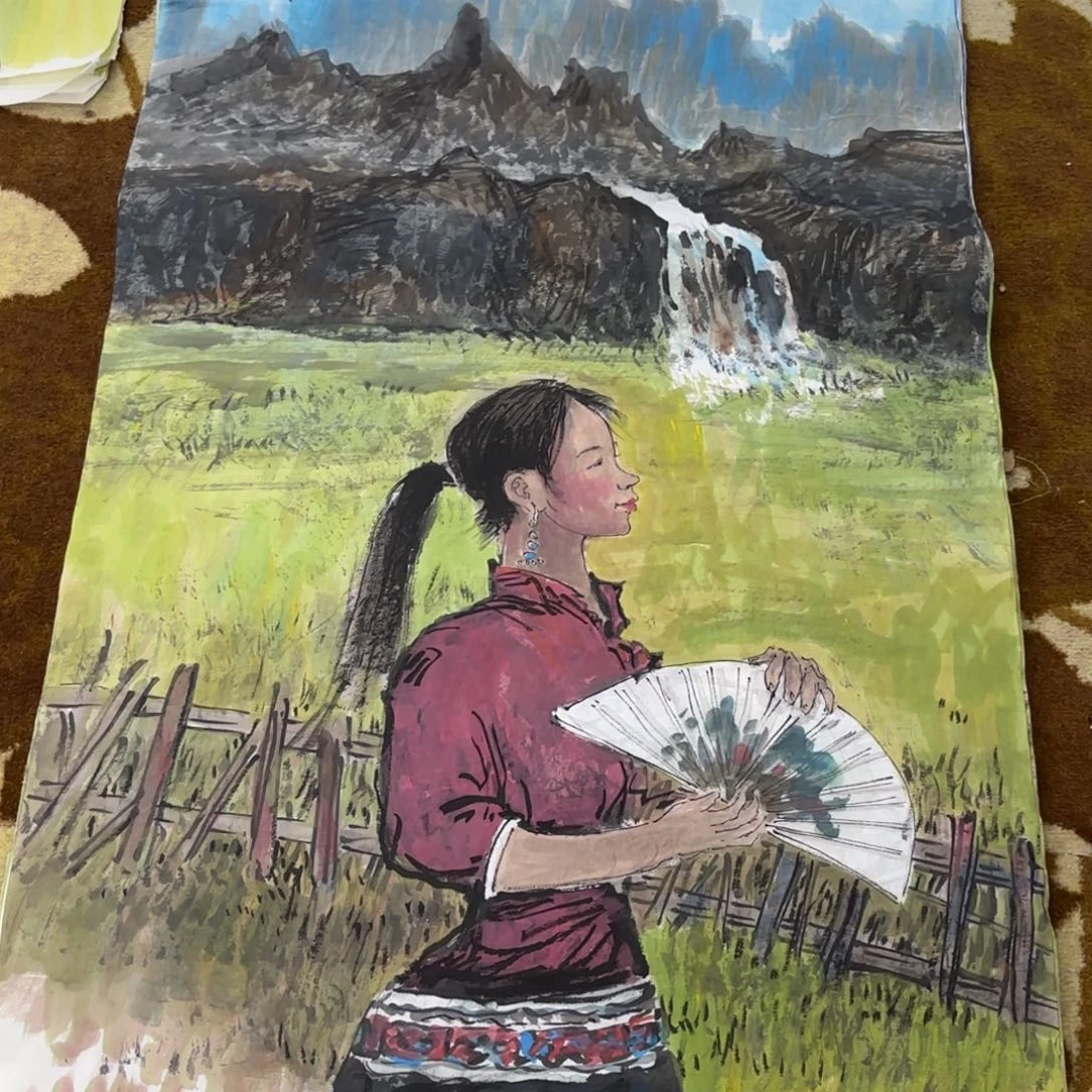 国画崔广成四尺人物艺