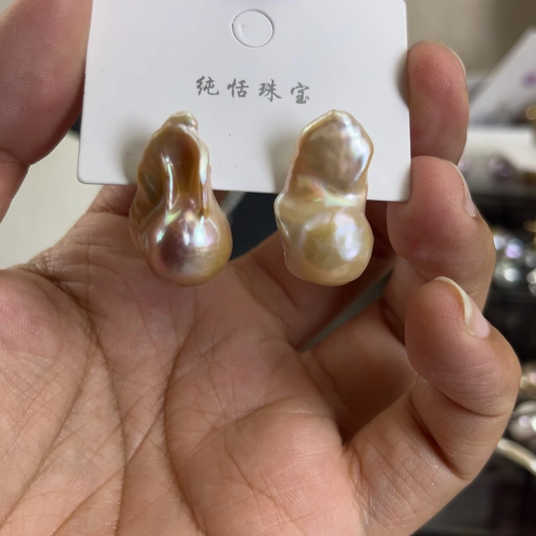 未镶嵌淡水珍珠耳饰【纯恬】