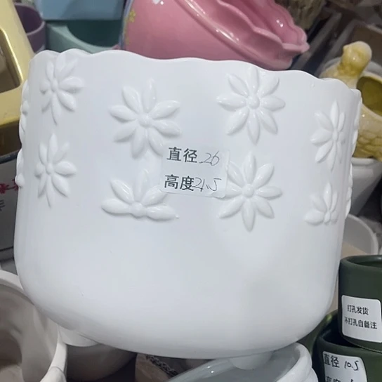 多肉绿植陶瓷花盆9.9包邮，有孔