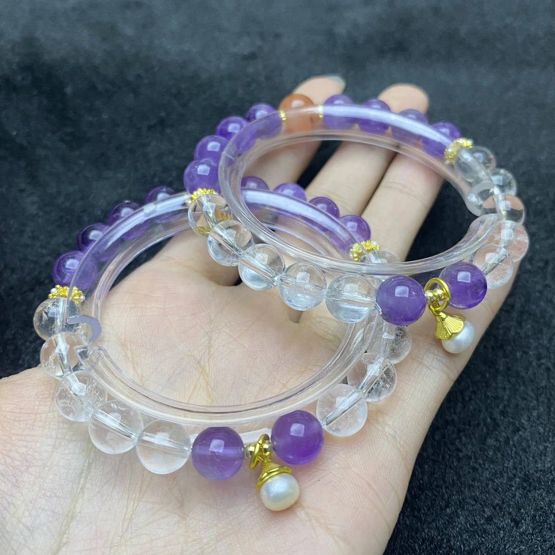 【铭记珠宝】水晶DIY圆珠手串25-2DM01L233【多样性发一件】约7.5mm+