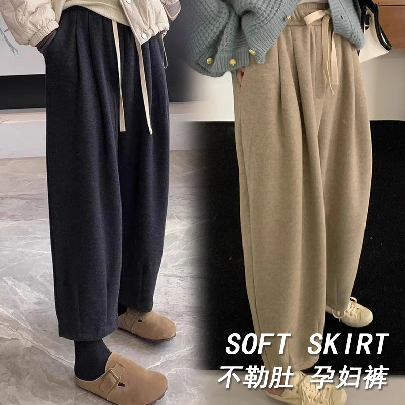 孕妇裤子秋冬季显瘦外穿无托腹秋冬季休闲不勒肚子产后可穿卜萝裤