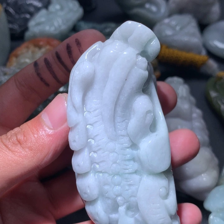 翡翠未镶嵌颈饰保真天然a货翡翠