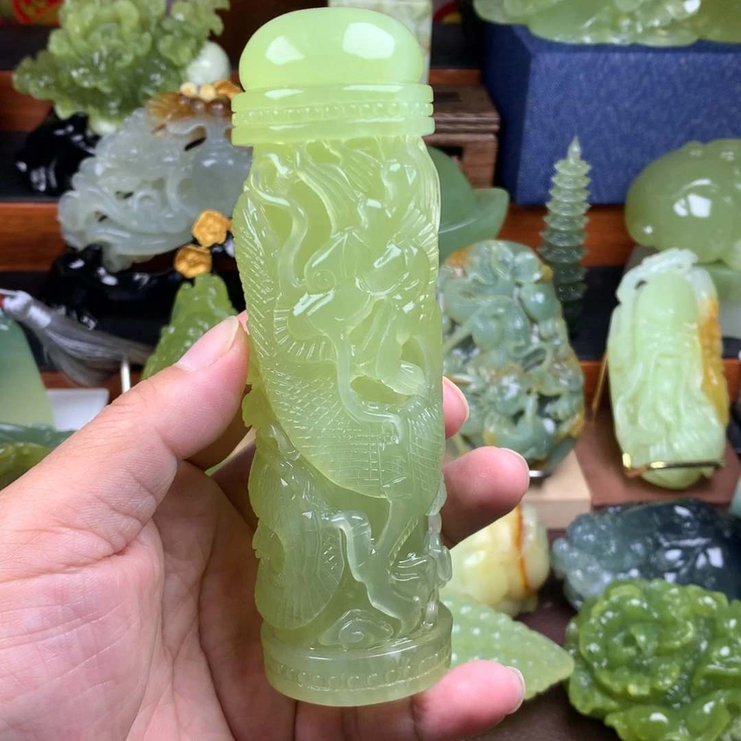 岫玉未镶嵌手把件