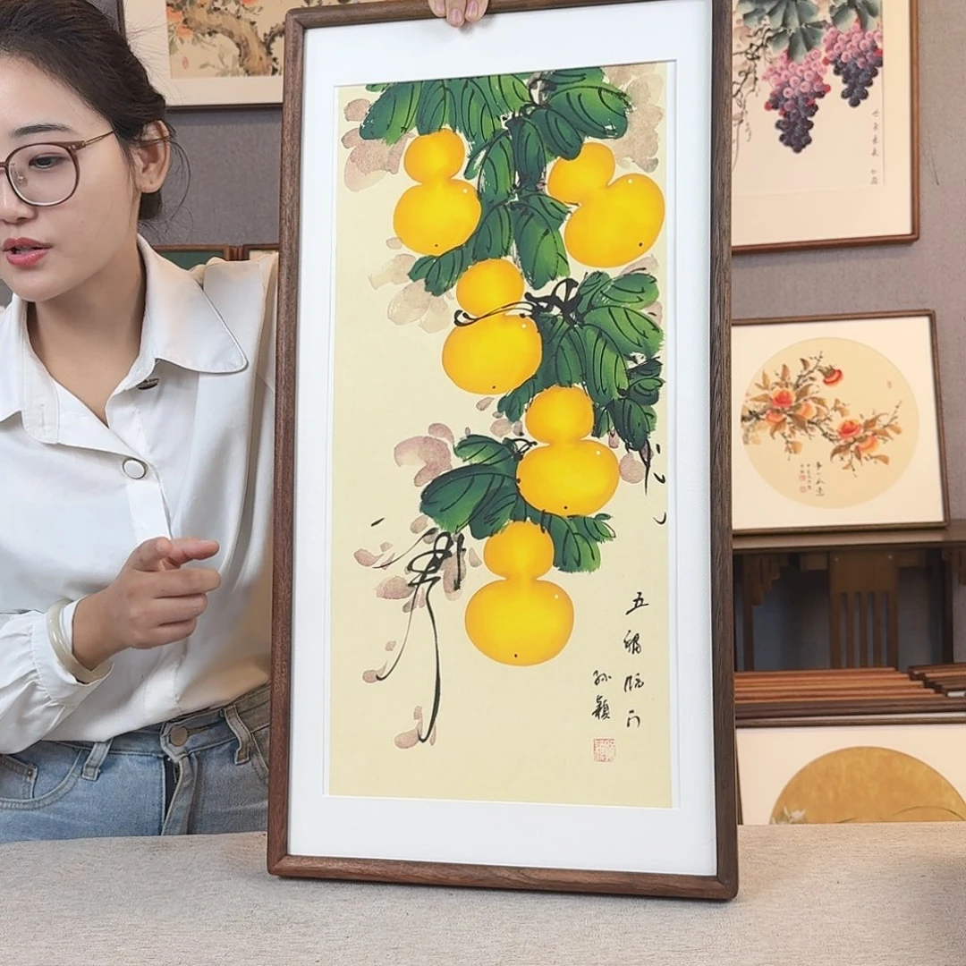 书法纯手绘，纯手写带框尺寸：36✖️69厘米