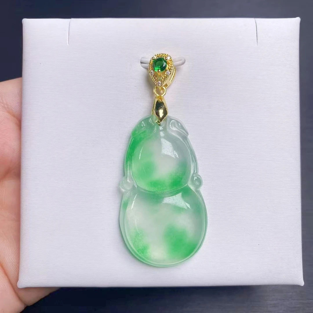 【小杨严选】L065绿飘花如意葫芦吊坠妈妈时尚百搭女款