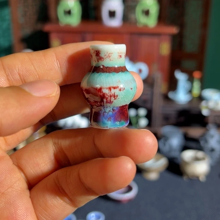 摆件微陶老王迷你花瓶
