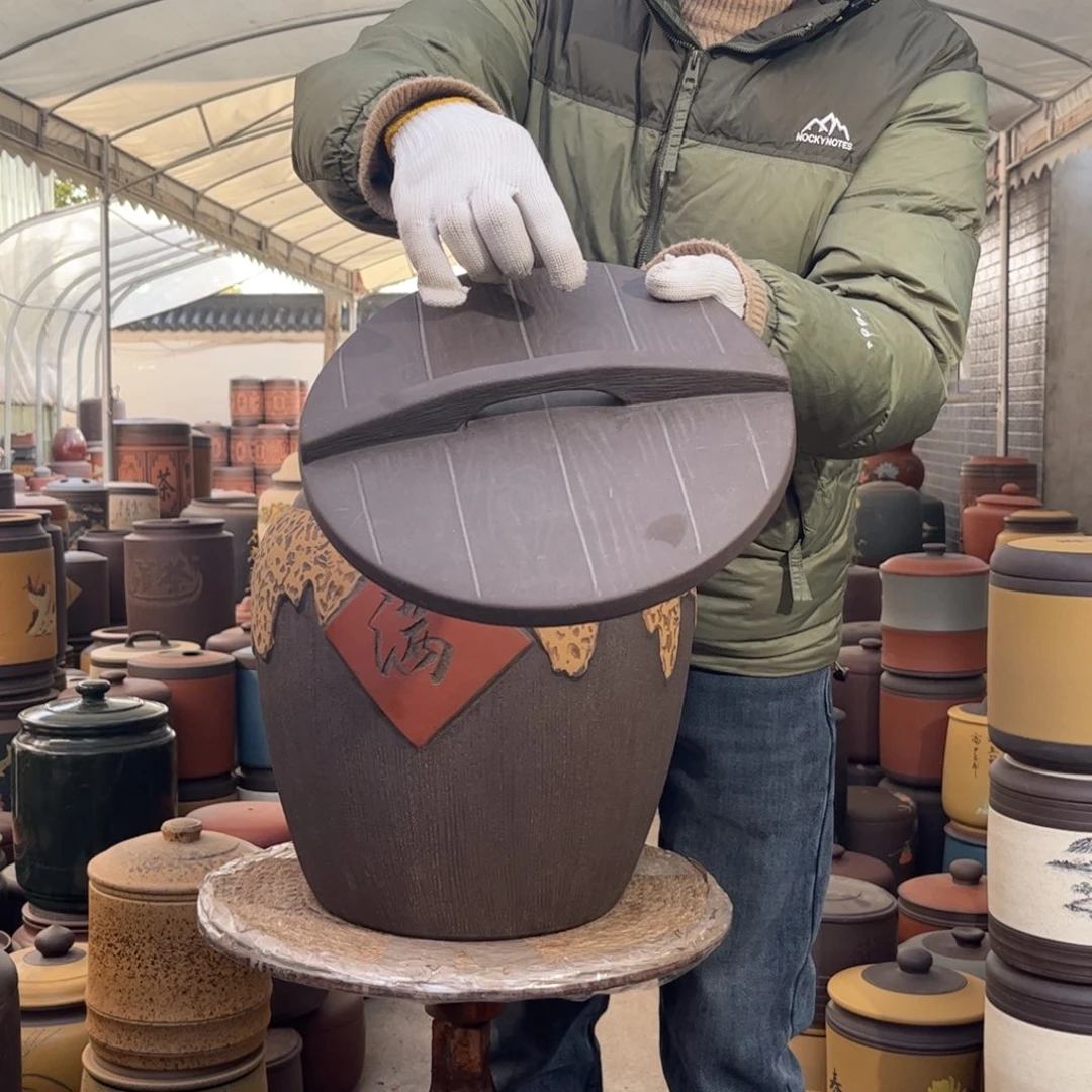 紫砂茶叶罐25 饼茶叶罐