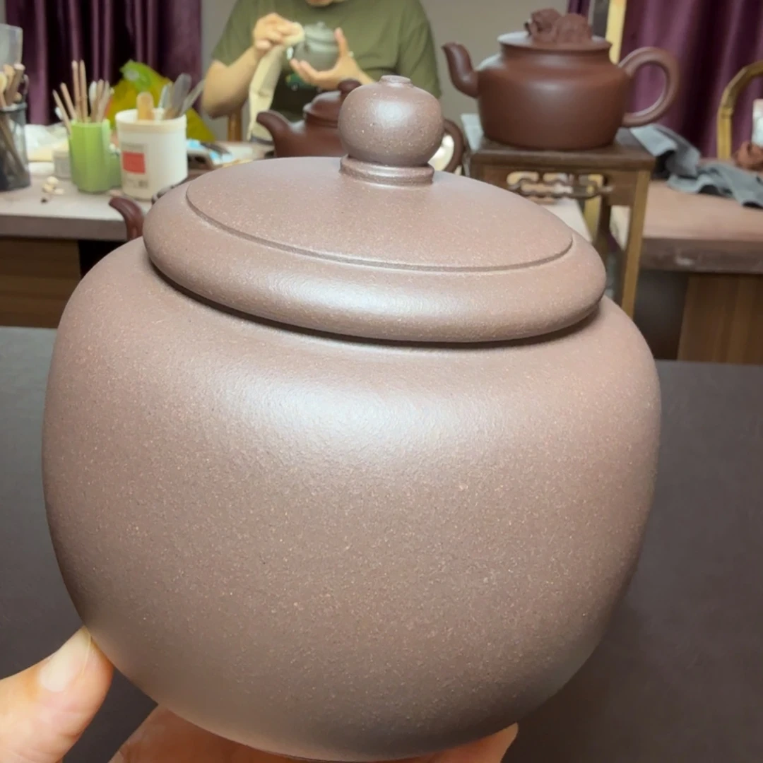 原矿本山紫泥紫砂茶叶罐