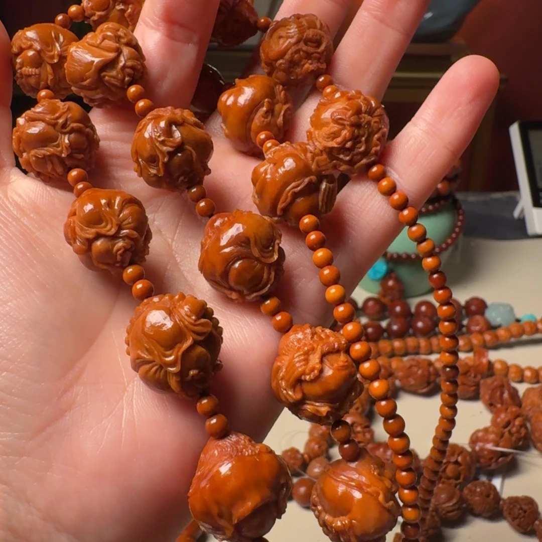 魔***n橄榄核手串/手链手工罗汉