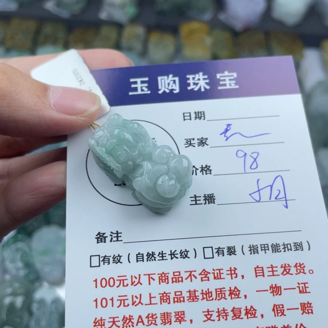 翡翠未镶嵌颈饰静**0貔貅