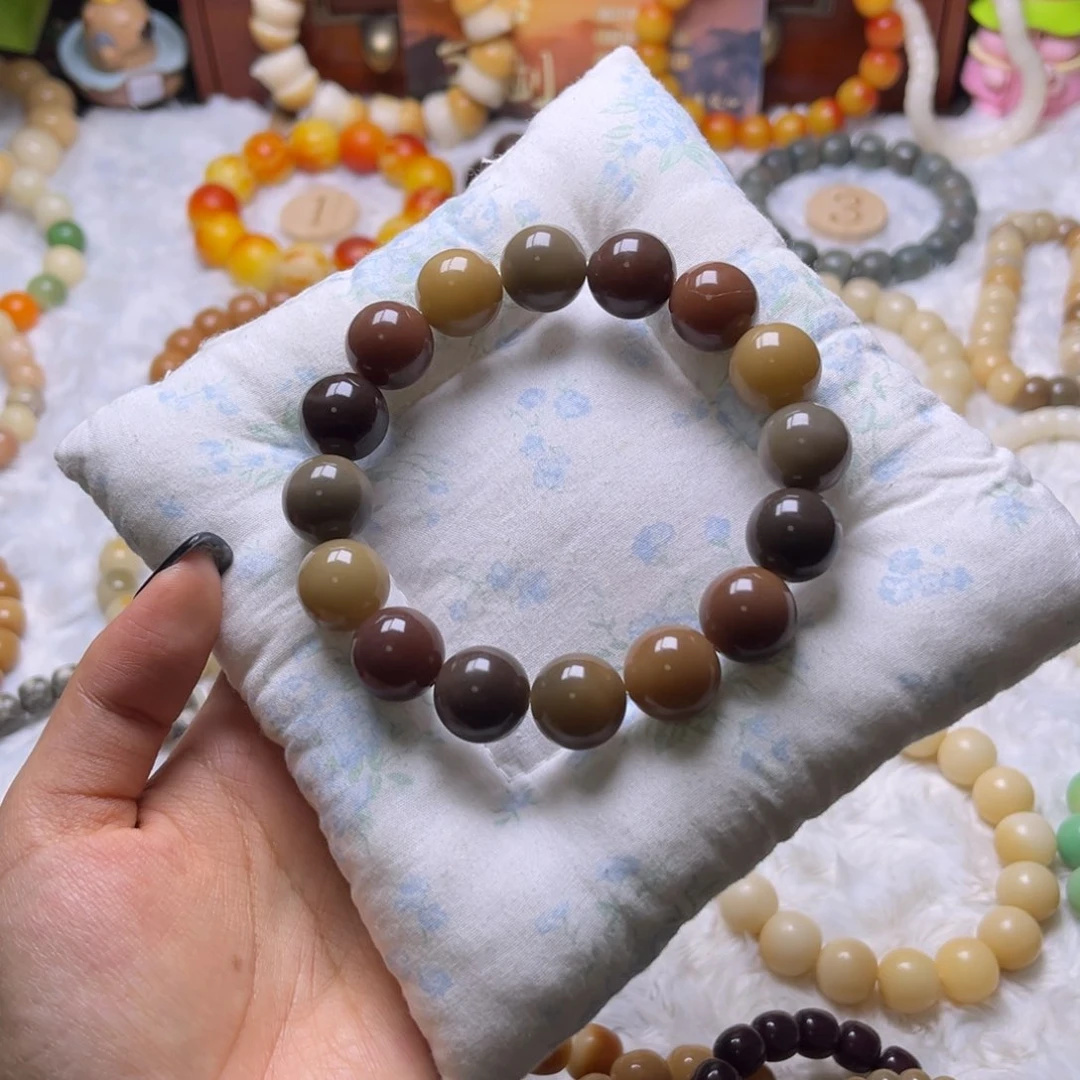 菩提根/象牙果手串多宝圆珠卡15近全品