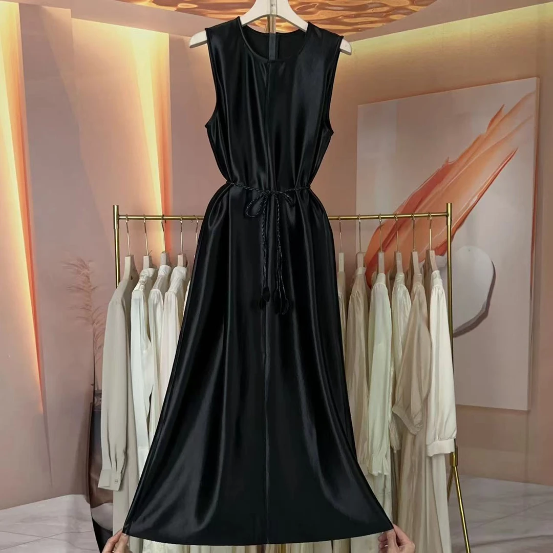 【RG711】2025新款法式轻奢无袖性感时尚气质百搭减龄连衣裙