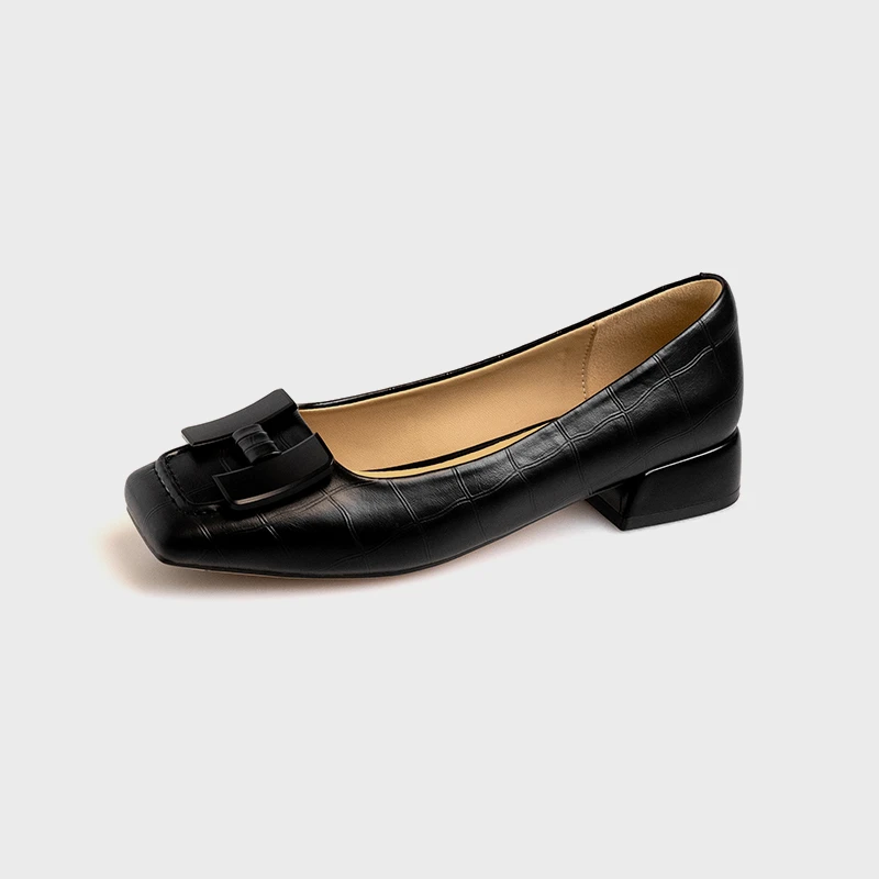 Chic Pa联名轻奢高定3CM/夏季透气拼接平底小单鞋27001