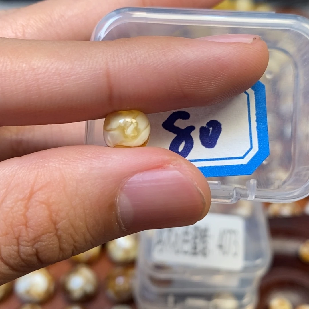 把件猴头核桃沁色圆珠老型80