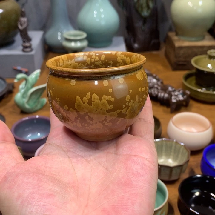 龙泉青瓷手工风水缸杯