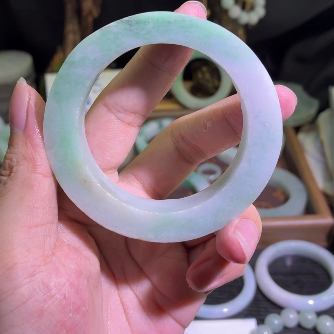 定制翡翠未镶嵌翡翠A货毛胚手镯定制