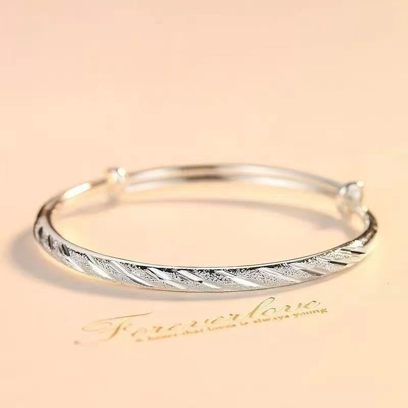 925银手镯 流星雨新款简约ins风设计感圈口可调节手环