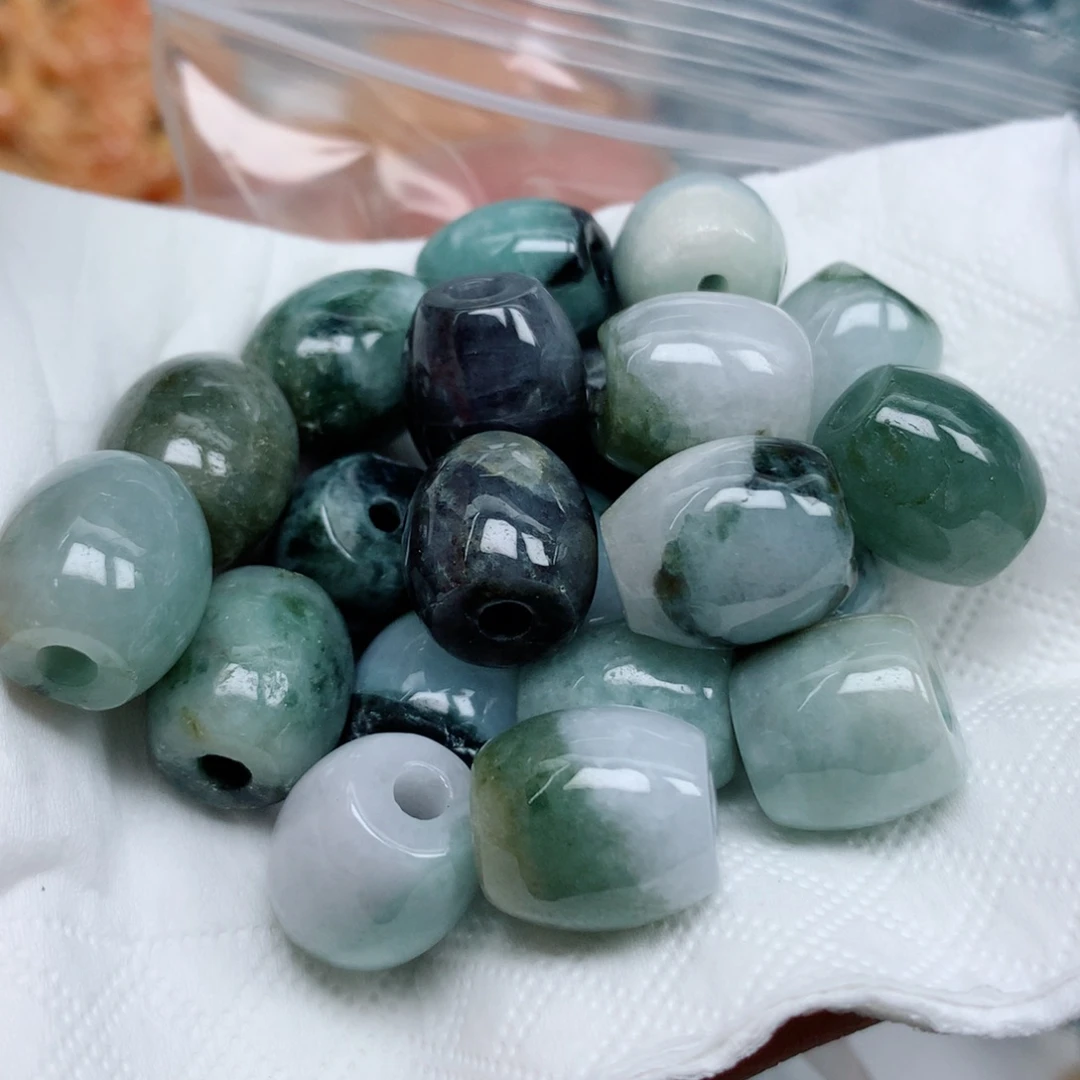 翡翠未镶嵌项链珠子珠