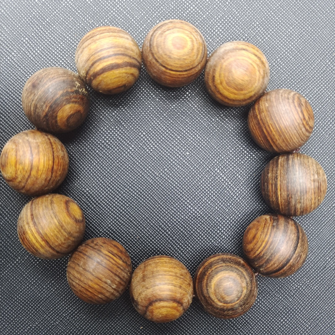 628沉木圆珠手串