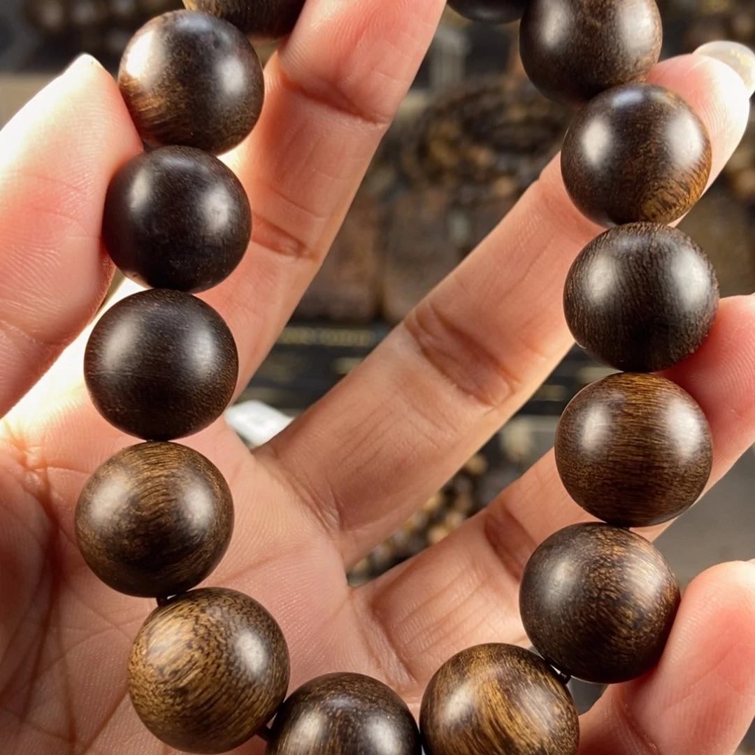 沉香手串风越南芽庄留疤白棋楠玉化