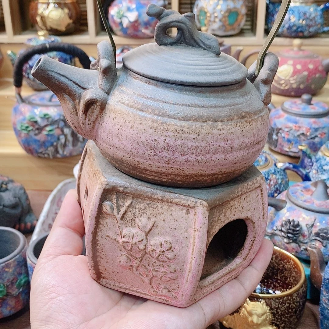粗陶志野柴烧茶器