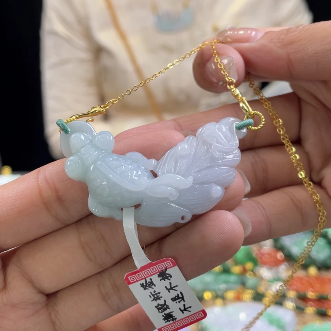翡翠颈饰未镶嵌代编织
