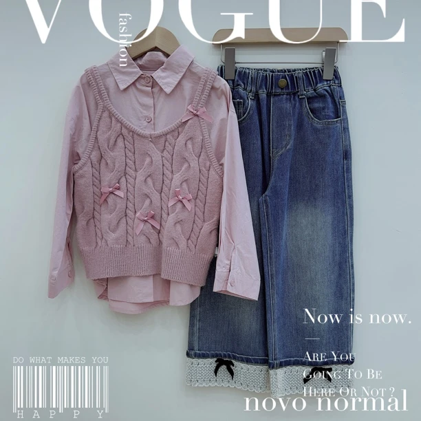 W童品，2025套装春秋季新款女童中大童套装两件套洋气韩版516