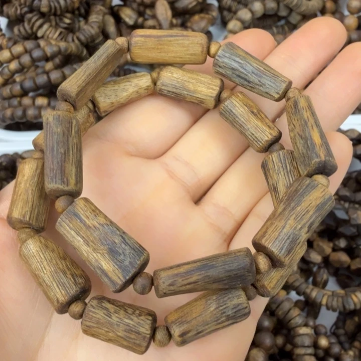 沉香手串沉香绿奇楠随型桶多样性发其一高油