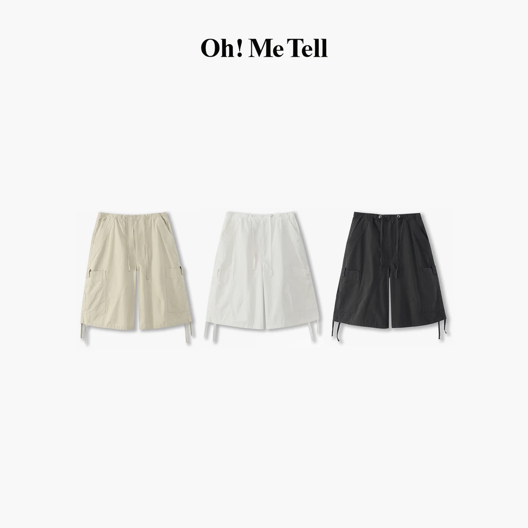 Oh！Me Tell【J.London同款】宽松直筒休闲阔腿五分裤工装裤短裤