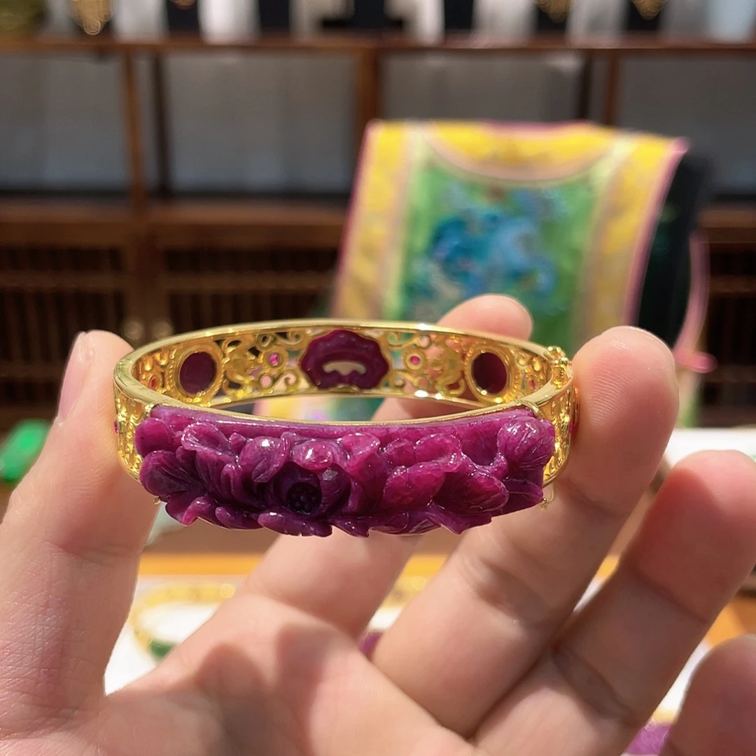 锦纶非金属手镯红宝