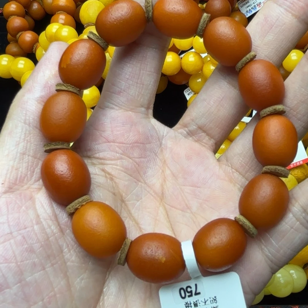 未镶嵌琥珀手链蜜蜡