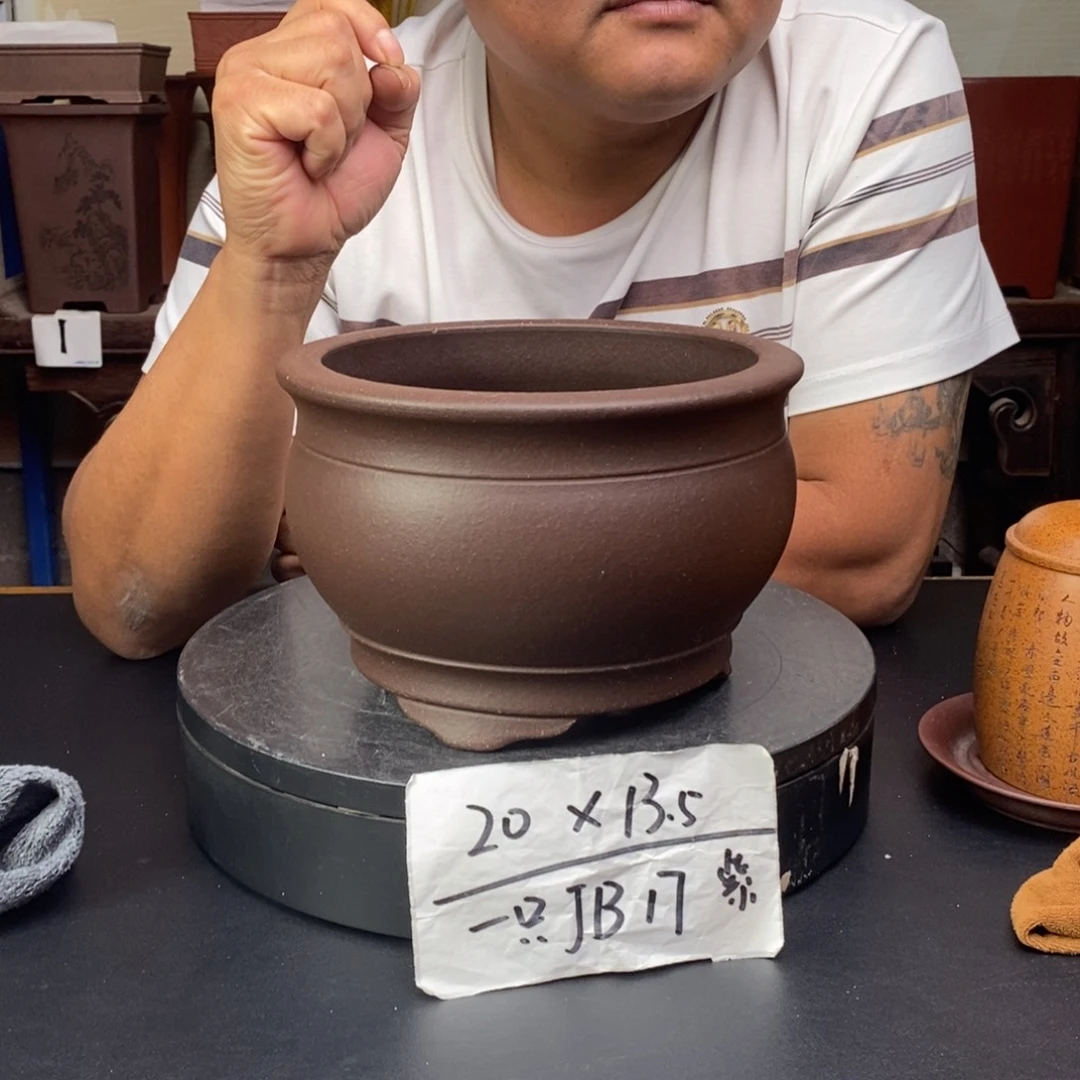 紫砂花盆货号一只JB17